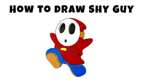 How To Draw Shy Guy Recurring And Iconic Enemy In Mario Games Youtube