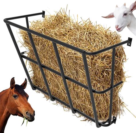 Hay Feeder Goat, 18 Gallon Multiple Sided Goat Hay Rack, Heavy Duty ...