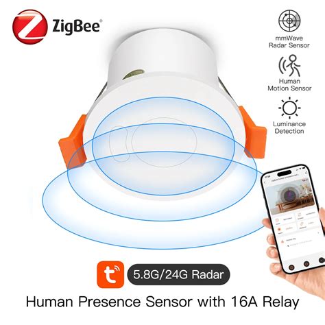 ZigBee MmWave Radar Human Presence Motion Sensor 24G 5 8G Ceiling Wall