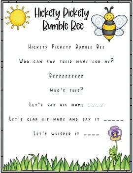 Hickety Pickety Bumblebee | Preschool songs, Preschool music, Science ...