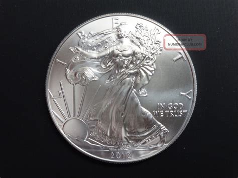 2012 1 Oz American Silver Eagle 999 Silver Bullion Ase Bu