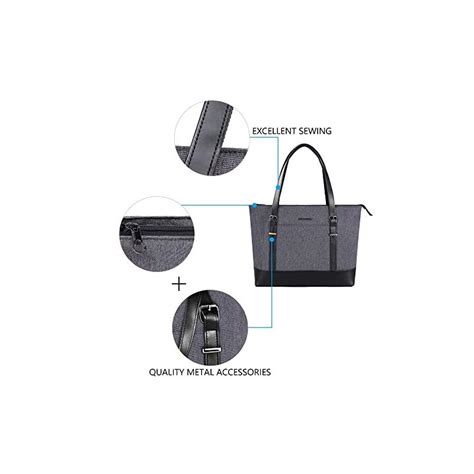 KROSER Bolso Tote para Ordenador Portátil 15 6 con Puerto USB