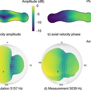 A Amplitude And B Phase Of The Axial Particle Velocity Simulated On