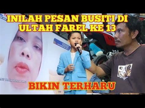 Bikin Harupesan Busiti Di Ultah Farel Prayoga Ke Youtube