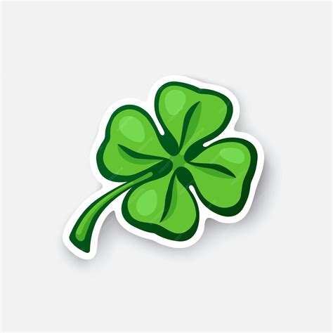 Premium Vector Vector Illustration Green Clover Lucky Quatrefoil Four