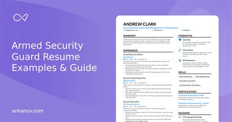 10 Armed Security Guard Resume Examples Guide For 2024