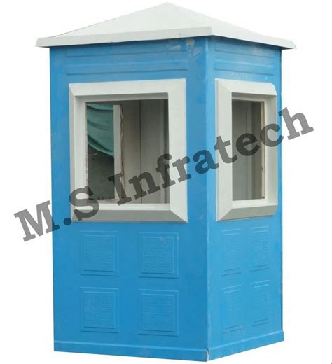 Rectangular Blue Mild Steel Portable Security Guard Cabin At Rs Sq