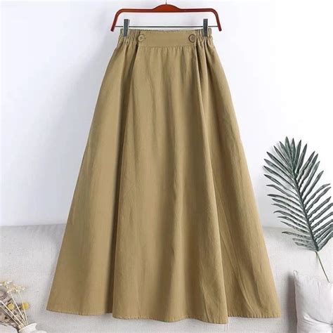 Baju Populer Nathas Skirt Hs Linen Panjang Rok Cm Lebar Pinggang