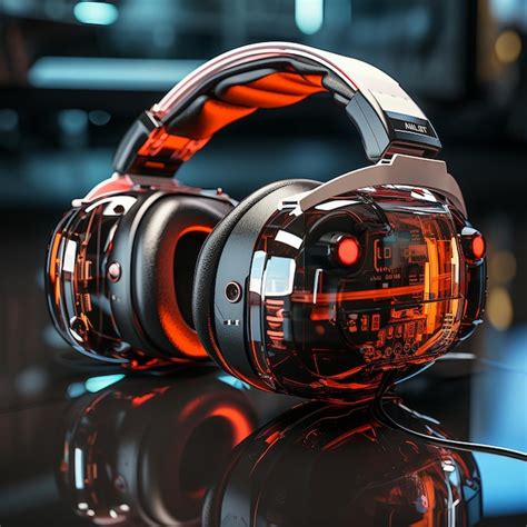 Premium Photo | Neon Headphones Neon Light Headphones Isolated on a ...