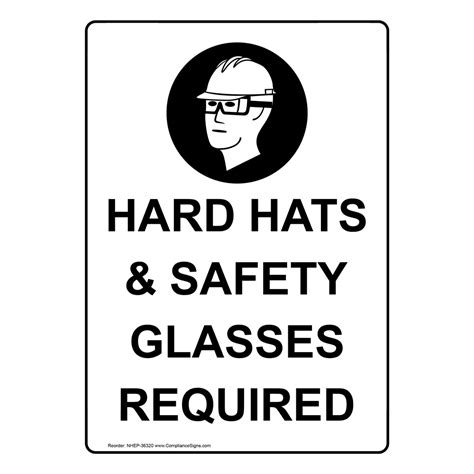 Vertical Sign PPE Eye Hard Hats Safety Glasses