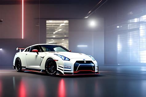 Premium Photo | Car Nissan GTR r35 Powered by Nismo White