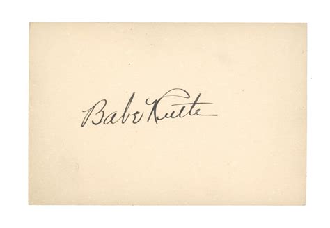 At Auction Babe Ruth Cut Autograph Jsa