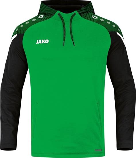 Jako Performance Sweater Met Kap Heren Zachtgroen Zwart Maat L