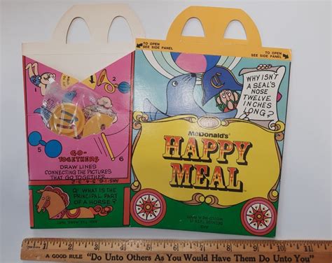 1979 Mcdonald's Circus Wagon First Year Happy Meal Box: Captain Crook ...