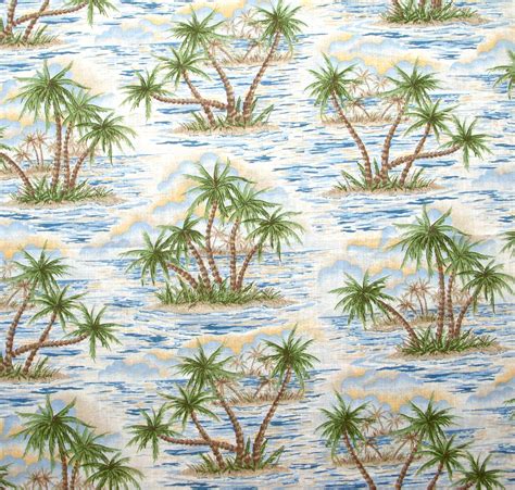 Vintage Hawaiian Print Fabric Remnant