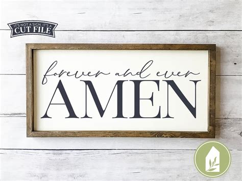 Forever And Ever Amen Svg Christian Svg Svg Files Farmhouse Decor