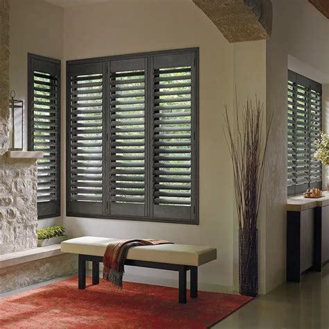 Dark Brown Window Plantation Louver Basswood Shutter Buy Dark Brown