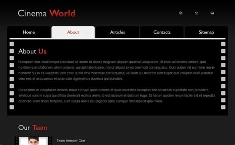 Free Cinema Website Template