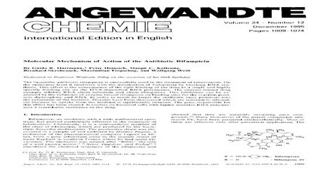 Molecular Mechanism of Action of the Antibiotic Rifampicin - [PDF Document]