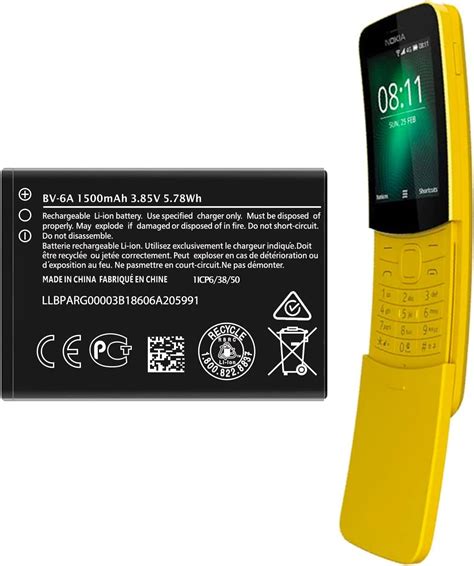 Voleset Bv 6a Battery 2024 New Version Tli020f11500mah