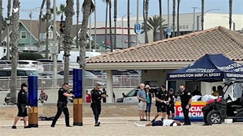 Huntington Beach Police Shoot Kill Man As Us Open Of Surfing Underway