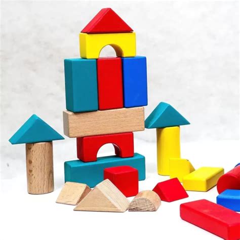 Blocs De Construction En Bois D Beb Pi Ces Jouet Ducatif