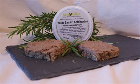 Wilde Sau Im Apfelgarten Wildschwein Leberwurst Schmolter Wild Und