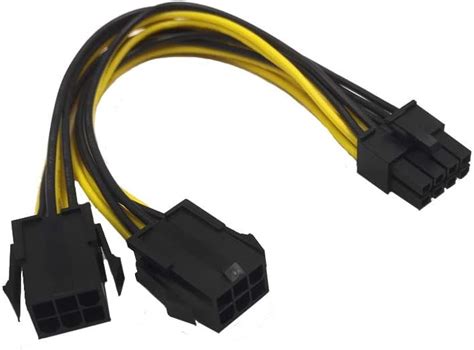 Zkeeshop Dual Pin Female To Pin Male Adapter Power Cable Gpu Power