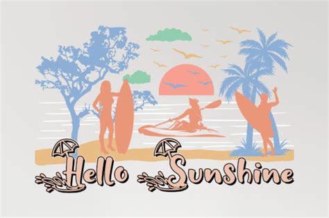 Hello Sunshine Summer SVG Sublimation Graphic By Emrangfxr Creative