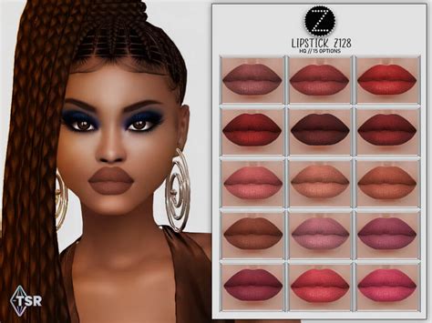 Sims 4 LIPSTICK Z128 By ZENX At TSR The Sims Book