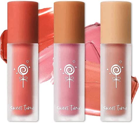 Soft Cream Liquid Blush 3pcs Liquid Blusher For Cheeks Cream Blush