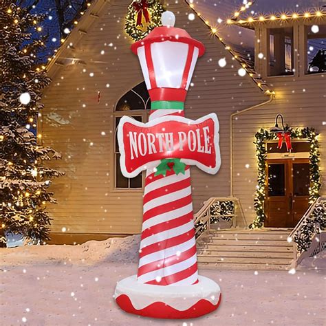 Poptrend Inflatable Christmas Decorations Ft Inflatable Lighthouse