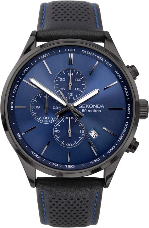 Sekonda Classic Mens Mm Quartz Watch In Blue With Analogue Date