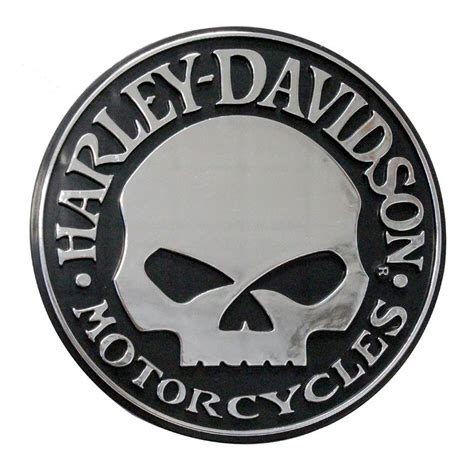 Harley Davidson Willie G Skull Chrome Injection Molded Emblem Chrome