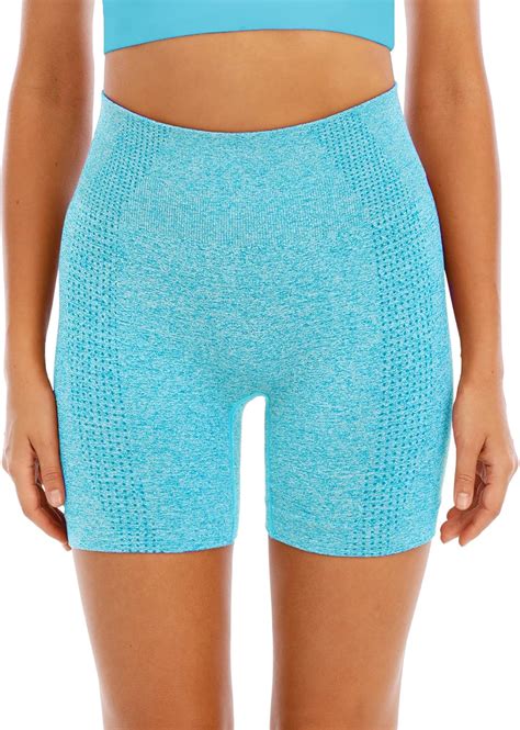 Normov Seamless Workout Shorts Women High Waist Spandex Gym Shorts