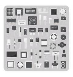 Embedded System Icon Set Four Elements Royalty Free Vector