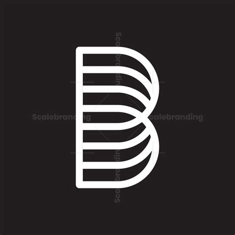 Letter B Made Of Sideways Arches Logo B Letter Design Letter Logo Design Lettering Design