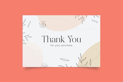 thank you card template design 21573312 Vector Art at Vecteezy