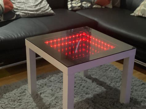 Infinity 3D coffee table with LED lights music synch and | Etsy