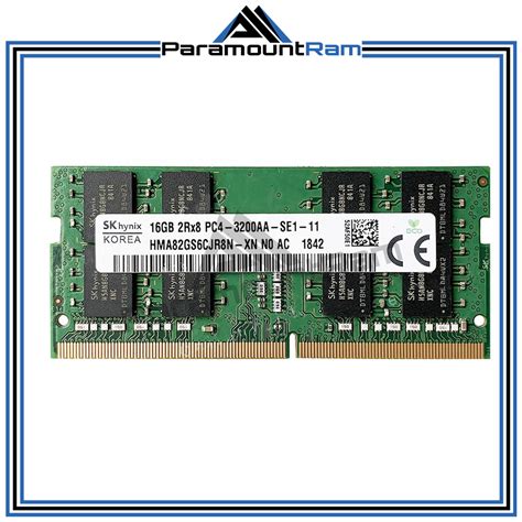 HMA82GS6CJR8N XN HYNIX 16GB 3200MHz PC4 25600 NON ECC 1 2V SODIMM