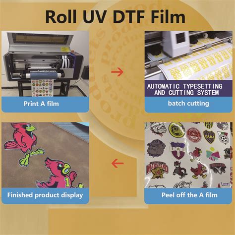 Digital Printing Gsticker Cold Transfer Uv Dtf Film Roll Uv Transfer