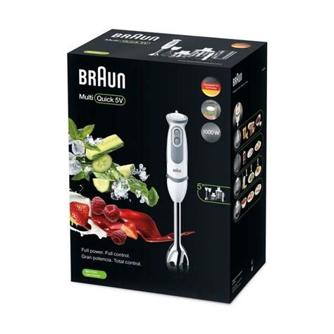 Braun MultiQuick 5 Vario Hand Blender 1000 Watt White Grey MQ 5245 WH