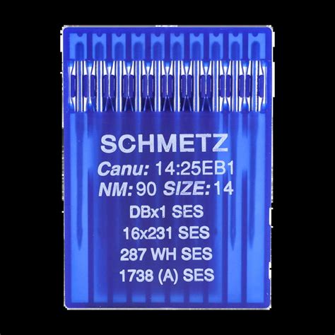 10 PCS DBX1 SES Schmetz 바늘 산업용 단일 바늘 박음질 재봉틀 기계 14 25EB1 16X231 287WH