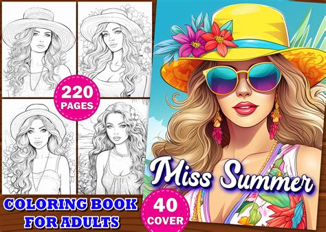 200 Miss Summer Coloring Book Pages Kdp Graphic By Design Shop