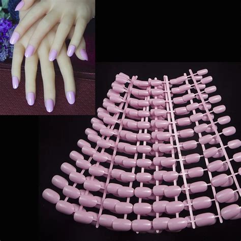 10 Sets Partij 24 Stuks Set Roze Kunstmatige Nep Nagels Snoep Kleur