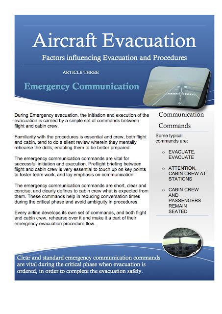 Aircraft Evacuation Emergency Communication Flight Blog