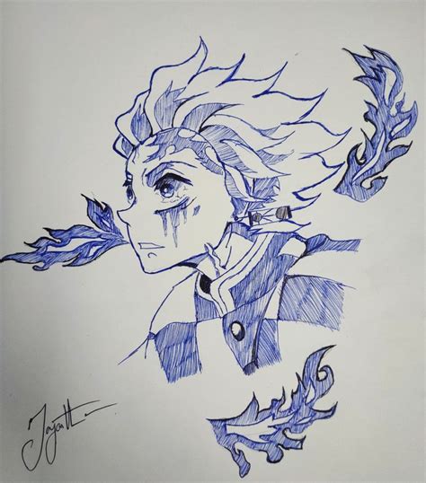 Kamado Tanjiro - Demon slayer #demonslayer#tanjiro#sketch | Sketches, Pen sketch, Demon