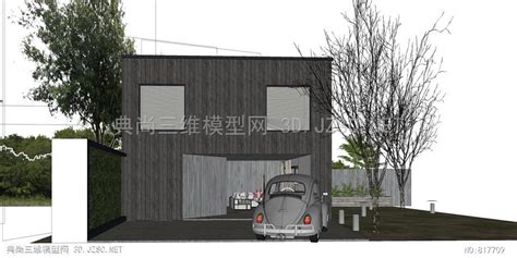 建筑 帐篷 售货亭 门现代独栋别墅su模型76su模型 Su建筑三维模型su模型