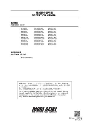 Mori Seiki Manuals User Guides - CNC Manual