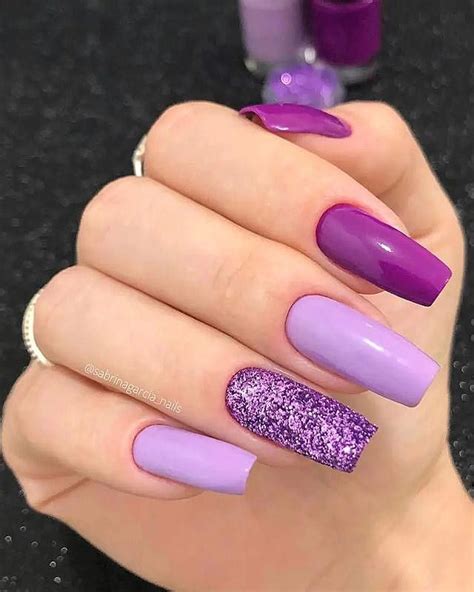 Pin By Maria Rodriguez On Manicura De U As Purple Nails Gel Nails